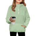 thumbnail image 3 of Bnwani Hoodies for Big Girls Long Sleeve Pockets Short Fall Sweatshirt Plain Graphic Pullover, 3 of 4