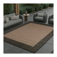 thumbnail image 6 of Couristan Recife Checkered Field 7'6" Round Brown- Black Outdoor Rug, 6 of 8