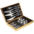 thumbnail image 2 of Juego de cuchillos, tenedores, cucharas de acero inoxidable 304, juego de cubiertos para el hogar, cocina, Hotel, restaurante, 12 unidades/juego para 3 personas, 2 of 5