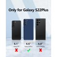 thumbnail image 6 of 3 in 1 for Samsung Galaxy S22 Plus Case, with 2 Pack Screen Protector, with Full Camera Cover Protection，Liquid Silicone Slim Shockproof Protective s22+ Phone Case (Navy Blue), 6 of 12