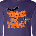 thumbnail image 4 of Inktastic Halloween Trick-or-Treat with Spider and Bats Long Sleeve T-Shirt, 4 of 5