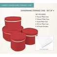 thumbnail image 2 of LAMINET 4 Piece Quilted Plate Storage Set - Holds Up to 48 Plates with Padded Inserts - RED 6500-RED-FBM, 2 of 3