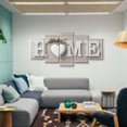 thumbnail image 3 of 5 Pcs Unframed HOME Sign Canvas Wall Art Modern Wall Art Picture Home Decor, 3 of 9