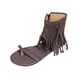thumbnail image 2 of Sandalias romanas con punta de jersey y cremallera lateral plana, transpirables, informales, vintage, para mujer Wmkox8yii  nm2432, 2 of 5