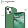 thumbnail image 4 of ORNARTO Compatible with iPhone 13 Mini Case, Slim Liquid Silicone 3 Layers Full Covered Soft Gel Rubber with Microfiber, 4 of 5