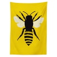 thumbnail image 3 of Ambesonne Queen Bee Tablecloth Rectangular Table Cover, Honeybee Silhouette, 60"x90", Black Yellow White, 3 of 4