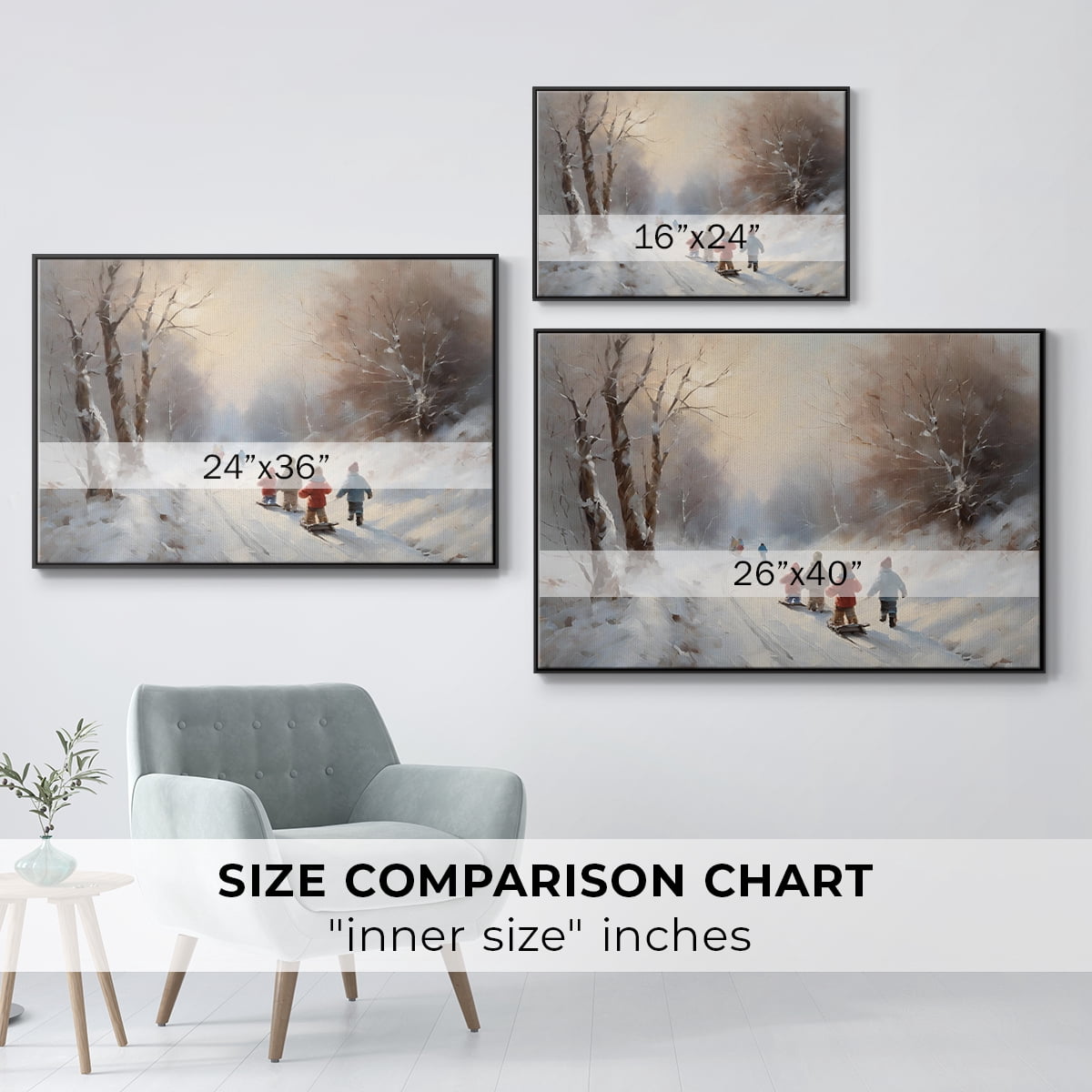 Vintage Landscape-CCXIII By Wexford Home Framed in Black Wood Gallery Wrapped Canvas 25 in. x 37 in.