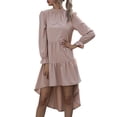 thumbnail image 1 of Vestido De Color Puro,Vestido De Mujer Vestido De Manga Larga De Una Pieza Vestido De Casa Ultra Responsivo, 1 of 7