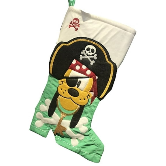 Disney Parks Pirate Pluto Christmas Holiday Stocking New with Tags