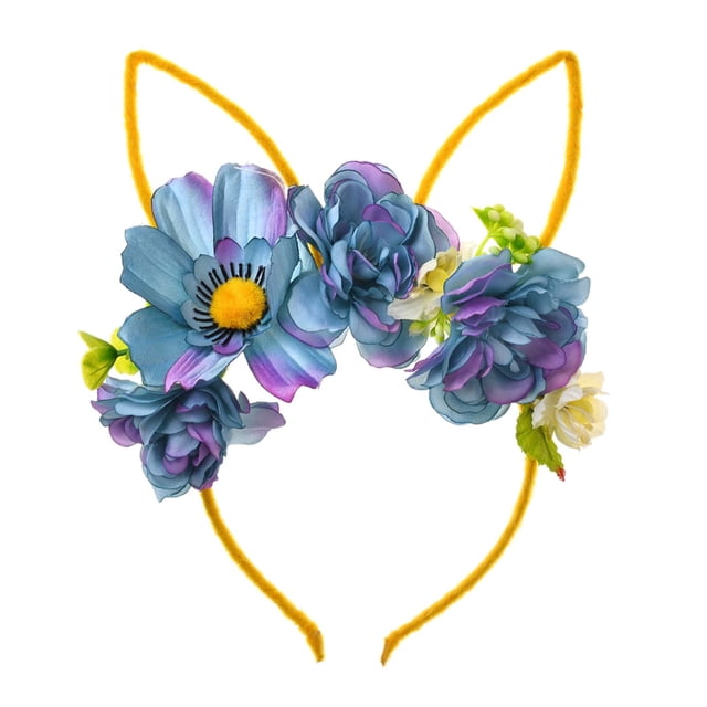 Xihbxyly Diadema Floral, Diseño Floral Caprichoso, Material Plástico Cómodo, Accesorio para Fiesta, Regalo de Cumpleaños o Navidad, Versátil para Disfraz o Look Diario, Ajuste Ajustable.
