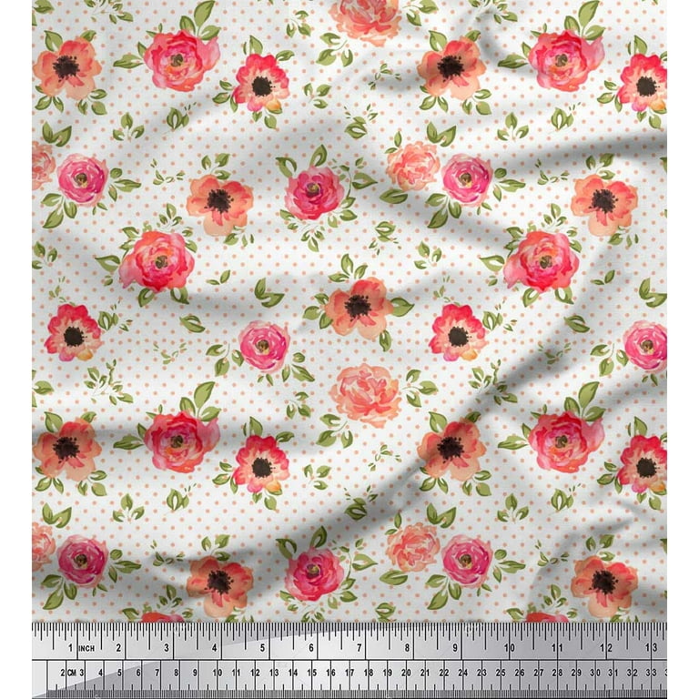  Soimoi Florals Print Precut 5-inch Cotton Fabric