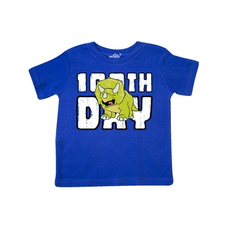 

Inktastic School 100th Day with Cute Triceratops Gift Toddler Boy or Toddler Girl T-Shirt