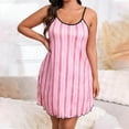 thumbnail image 2 of cfhntfmh Nuisette Sans Manches pour Femmes Grande Taille à Bretelles Spaghetti Col Rond Combinaison Intégrale Robe de Nuit Courte Babydoll Chemises de Nuit, 2 of 5