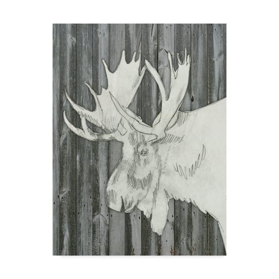 Trademark Fine Art 'Barnwood Lodge Sketch I' Canvas Art by Jennifer Goldberger