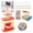 Red, variant on Dongyi Button Maker Machine(55mm&35mm)w/Metal Press Machine,36 Pre-Cut Paper Circles+Cutter-Create Your Own Badges-DIY Craft Kit,Blue