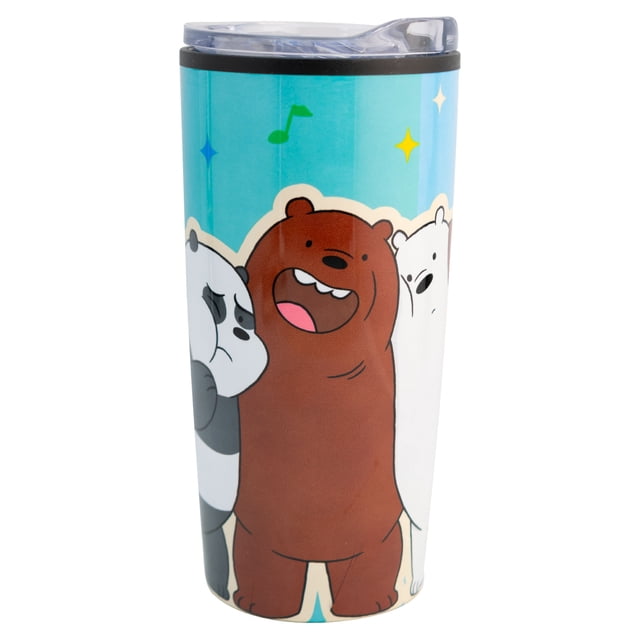 Termo Doble Pared con Tapa Deslizable, Osos Escandalosos, Capacidad 500 Ml