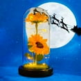Artificial Sunflower in Glass Dome, Birthday/Anniversary Gift for Mom