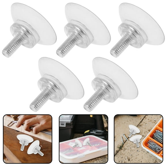 Pretyzoom 6Pcs Heavy Duty Suction Cup Transparent Suction Cup For Window Car Sunshade Use