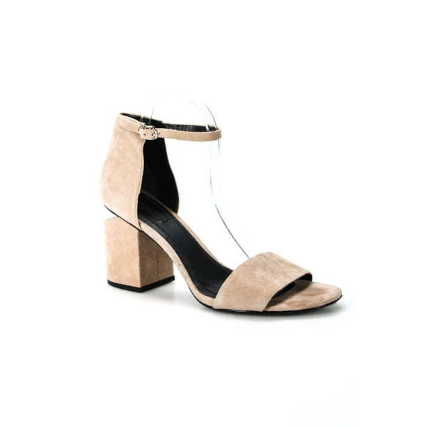 Fem bogstaveligt talt Stor Pre-owned|Alexander Wang Womens Cutout Block Heel Ankle Strap Sandals Beige  Size 41 11 - Walmart.com