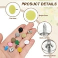 thumbnail image 3 of 100Pack Upholstery Tacks, 11mmx10mm Flat Head Thumb Tack, Light Yellow, 3 of 7