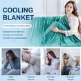 thumbnail image 6 of Teler Cooling Blanket Twin Size 60" x 80", Breathable Soft Summer Blanket for Hot Sleepers, Aqua Green, 6 of 8
