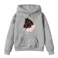 thumbnail image 4 of RMGVDSD Hoodies for Girls Kids Horse Print Long Sleeve Hooded Sweatshirts Back To School Graphic Pullover Tops Fall Winter Clothes Fashionable Top 4-5 Years, 4 of 4