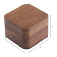thumbnail image 2 of REGALWOVEN Wood Ring Box for Proposal, Engagement, Wedding, Ceremony, Jewelry Ring Box Storage Ring Holder Box Beige 2*2*1.6in, 2 of 6