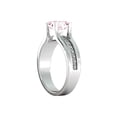 thumbnail image 3 of Natural peach/pink 1.20 CT VS Morganite Ring with Diamonds White Gold 14K Bridge Vintage Princess, 3 of 4