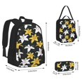 thumbnail image 2 of Pofeuu Lilies Flowers Print Backpack Travel Backpacks With Lunch Bag Pencil Bag Set 3 pcs Set Cartoon Backpack, 2 of 7