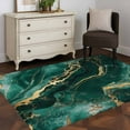 thumbnail image 5 of Teal Golden Marble Area Rug 4x6 Washable Rug Non Slip Modern Farmhouse Gradient Texture Large Area Rug Indoor Floor Carpet for Entryway Bedroom Kitchen Living Room Home Office Dining Room Nursery, 5 of 8