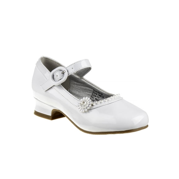 Josmo Big Kids Girls Dress Shoes, White Patent, 7