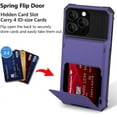 thumbnail image 2 of Wallet Case for iPhone 15 Pro Max Case with 4-Card Credit Card Holder Slot Shockproof Cover Hybrid Heavy Duty Protection Armor Phone Case Compatible with 15 Pro Max 6.7inch 2023-Purple, 2 of 6