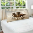 thumbnail image 5 of GZHJMY Running Horses Body Pillow Cover with Zipper, Soft and Cozy Fuzzy Fleece Body Pillow Case Cover 21 x 54 in,Plush Long Body Pillow Pillowcase Home Decor, 5 of 7