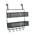 thumbnail image 3 of Colgador de puerta con cesta de malla, toallero para sombreros, cocina y dormitorio negro, 3 of 9