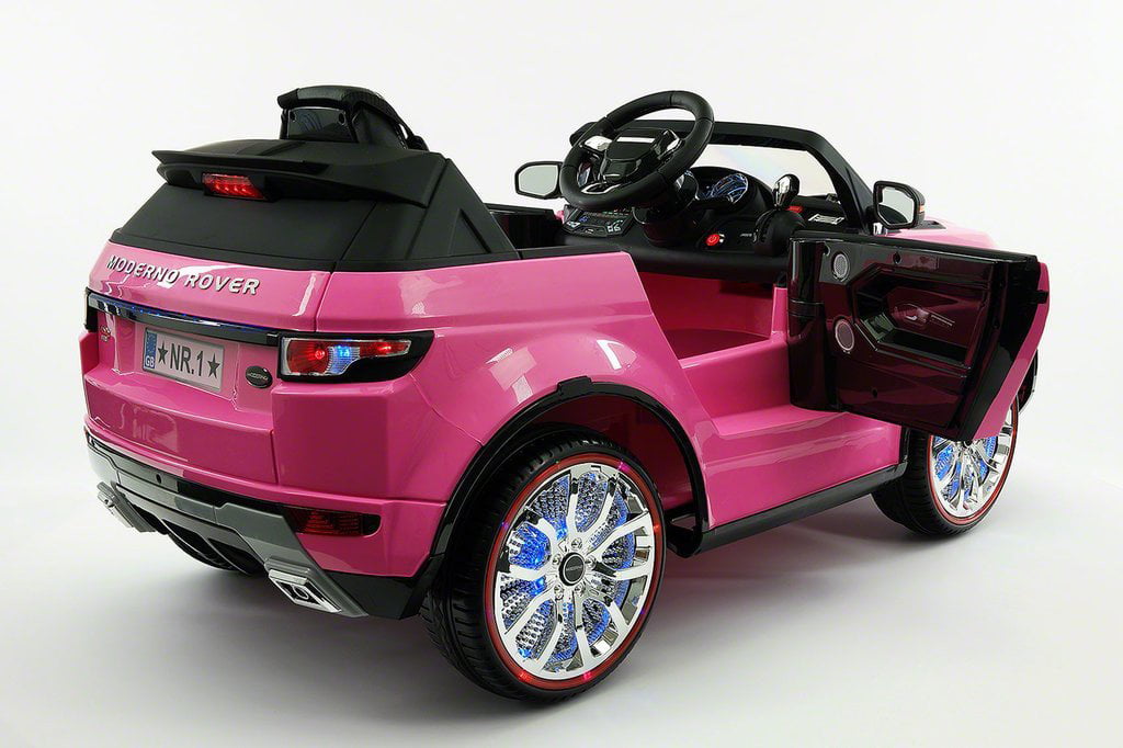 pink range rover electric car