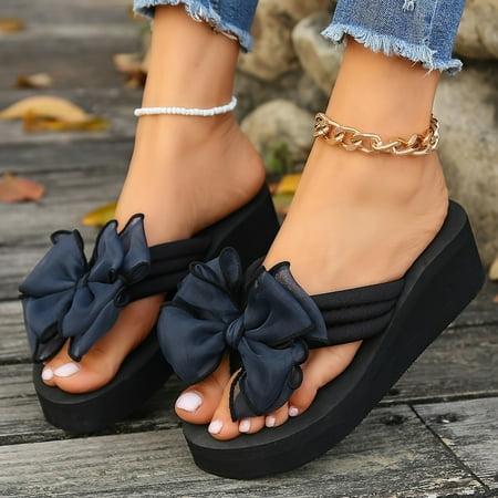 WZJuhiie New Plus Size High Heeled Sandals for Women Fashion Beach Women s Shoes Non Flip Flops for Women