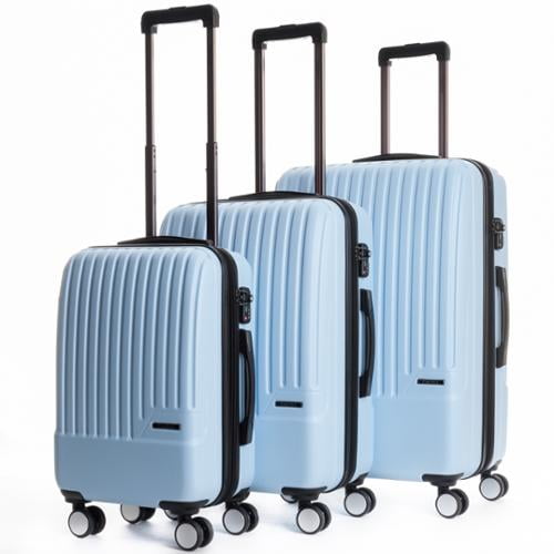 calpak light blue luggage