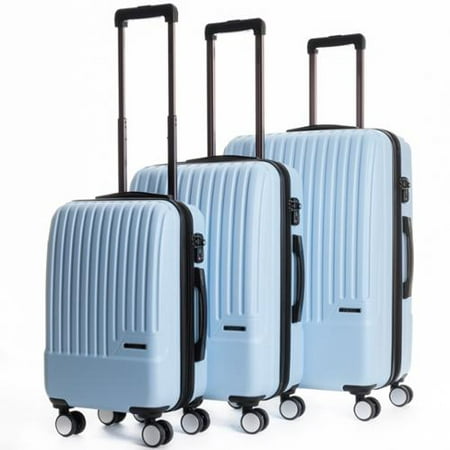 CalPak Davis Expandable 3-Piece Hardside Spinner Luggage Set Light Blue ...