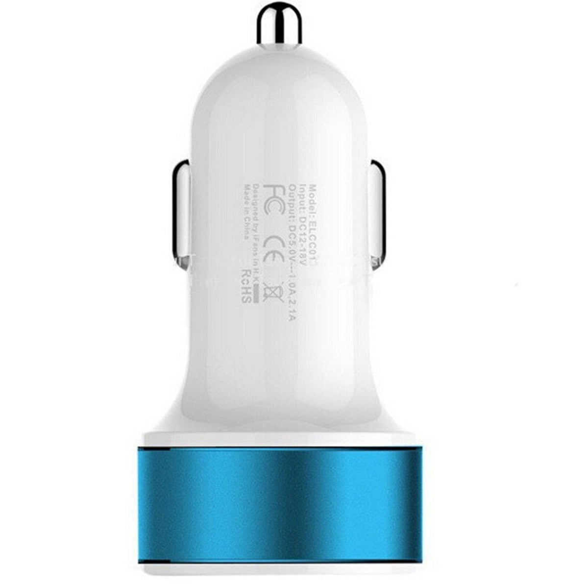 FUTUREORYY Lighter USB Adapter USB Car Charger Blue Aluminum for Car DVR 1Pcs