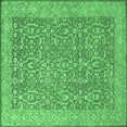 thumbnail image 1 of Ahgly Company Indoor Square Oriental Emerald Green Traditional Area Rugs, 5' Square, 1 of 4