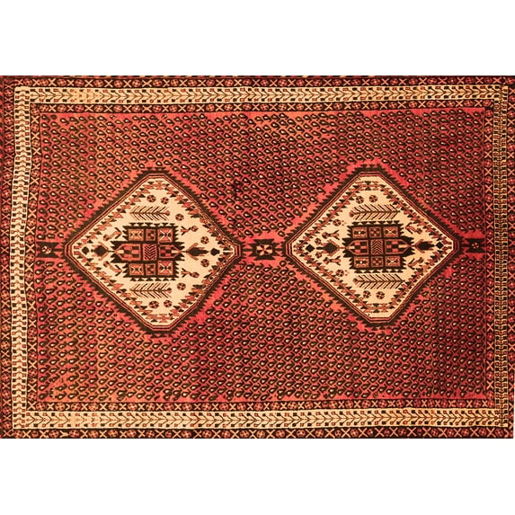 Ahgly Company Indoor Rectangle Persian Orange Traditional Area Rugs, 2' x 3'