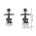 thumbnail image 3 of Music Series Musical Instrument Note Button Decoration Violin Guitar Shelf Drum Sleeve Nail Men's French Shirt Button, 3 of 4