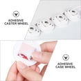 thumbnail image 2 of Miangastore Adhesive Mini Caster White 8Pcs 1.8X1.8X0.4In Load-Bearing, 2 of 8
