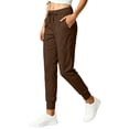 thumbnail image 4 of Besolor Track Pants Women Drawstring Elastic High Waisted Lightweight Quick Dry Workout Jogger Cinch Bottom Pant with Pockets, 4 of 7