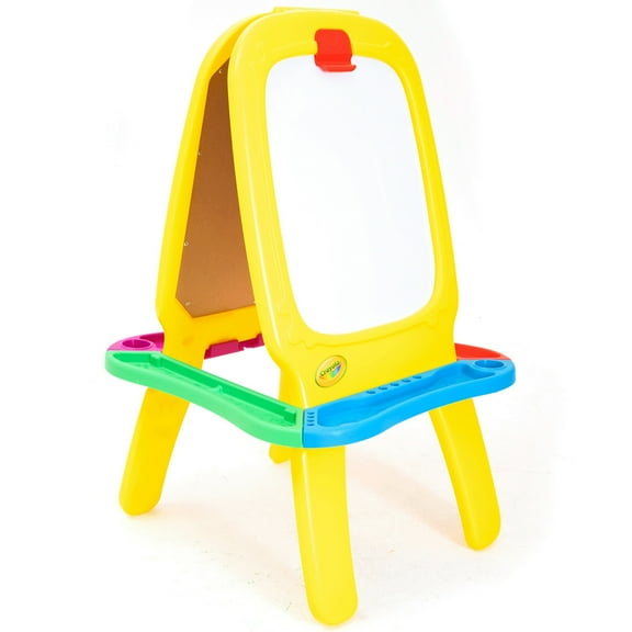 Crayola: Deluxe Magnetic Double-Sided Easel - Dry Erase Includes Crayons, Stickers, Magnet Letters & Gears, Ages 3 