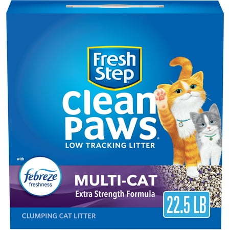 UPC: 0044600318882 | Fresh Step Clean Paws Multi-Cat Scented Clumping Litter with the Power of Febreze 22.5 lbs