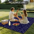 thumbnail image 4 of Navy Blue Floral Outdoor Rug 3x5 Ft - Reversible Patio Rug Outdoor Camping Rugs, Vintage Farmhouse Abstract Flowers Washable Indoor Outdoor Area Rugs, Non-Slip Outdoor Carpet Runner for Deck/Porch, 4 of 8