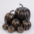 thumbnail image 2 of 7 Calabazas Artificiales Decorativas de Espuma para Otoño, Ideales para Bodas y Fiestas negro dorado, 2 of 8
