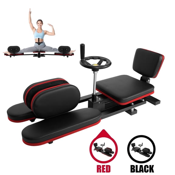 Metal Split Adjustable Silent Wheels Leg Stretcher Machine, 400 LBS Black Heavy Duty Split Machine Training Equipment, 38.5x16.5x15 Inch for Home Gym