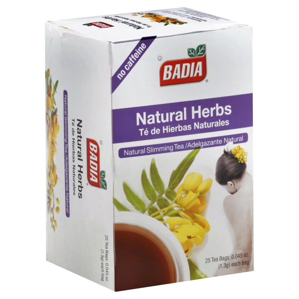Badia Natural Herbs Tea Bags, 25 ct, 1.125 oz by Badia Spices